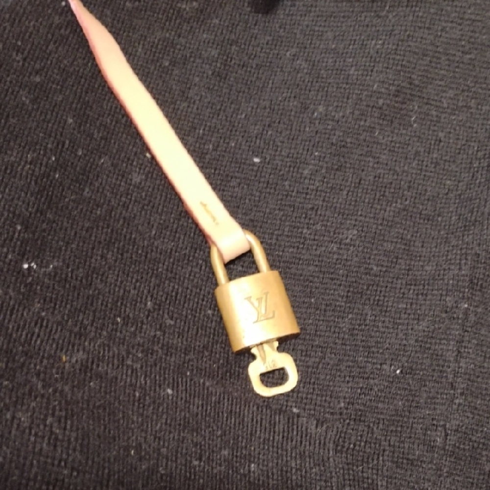 Louis Vuitton Gold Padlock with Pink Strap
